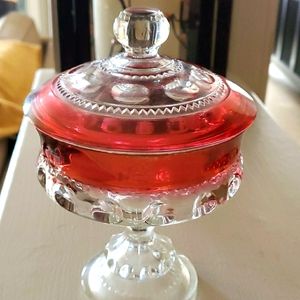 Vintage candy dish Red king's Crown